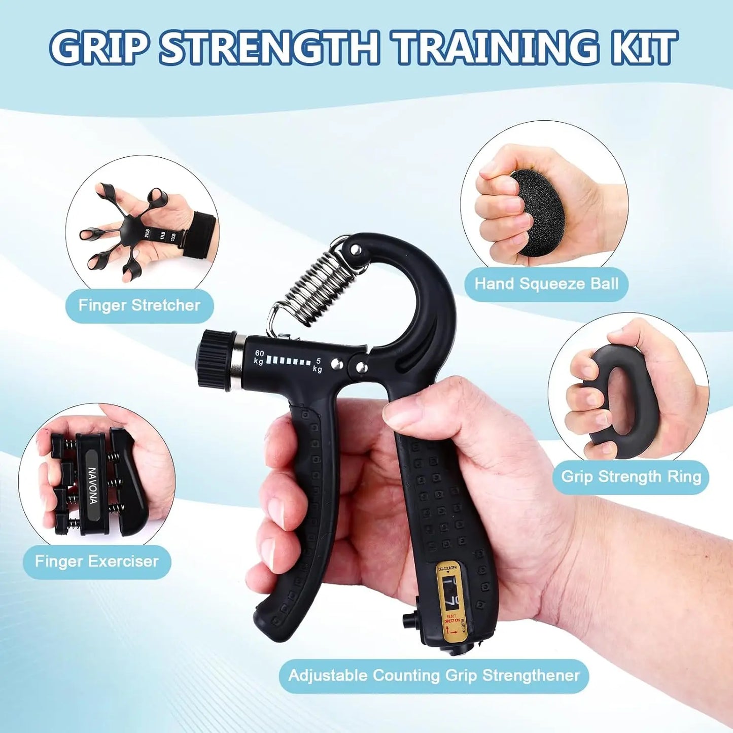 Muscle Recovery Grip Trainer Kit