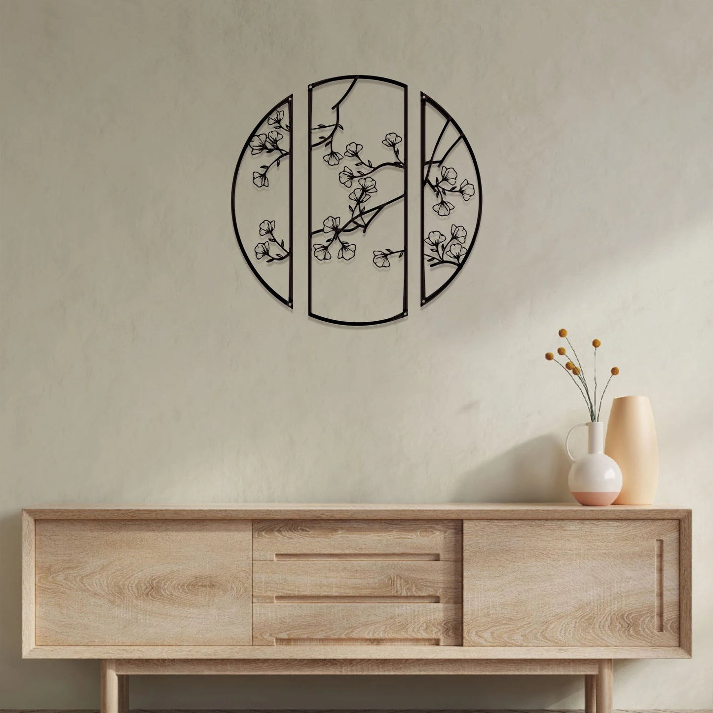 Ginkgo Flower Metal Wall Decor
