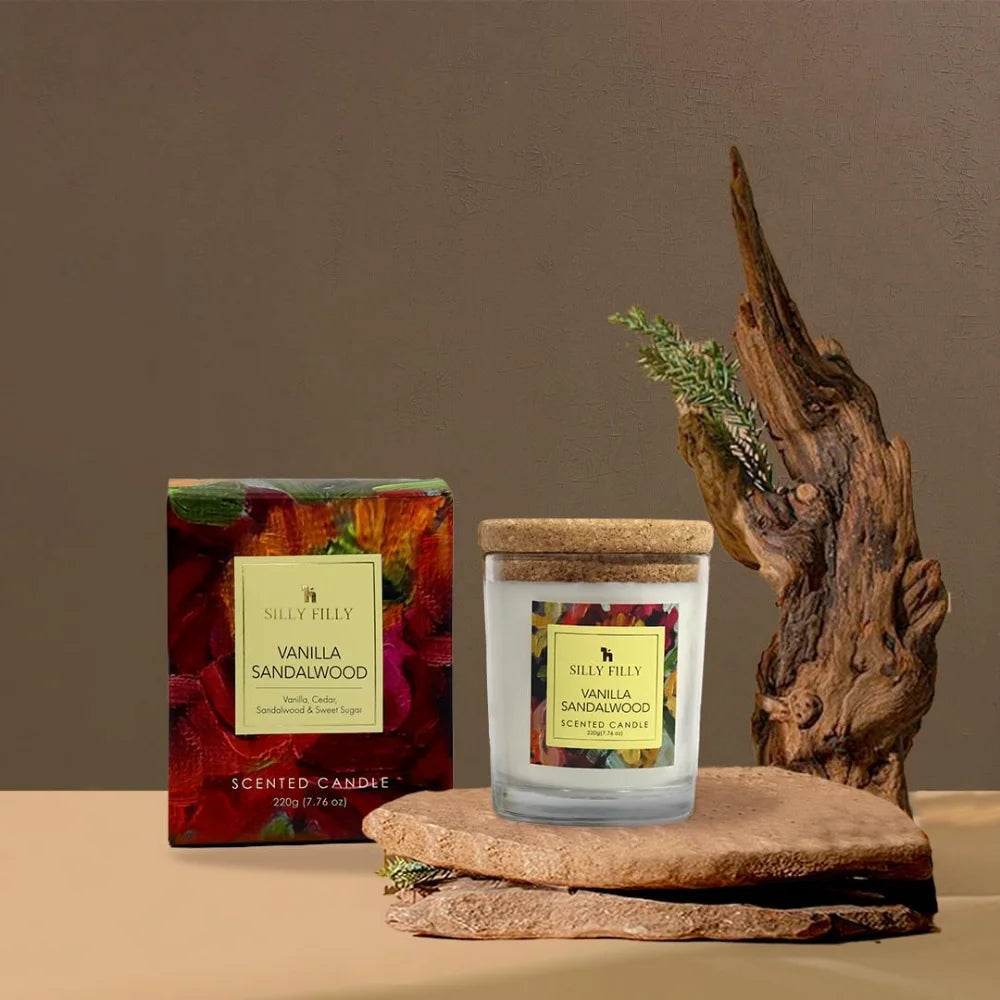 2 Wick Glass Mild Scented Candle