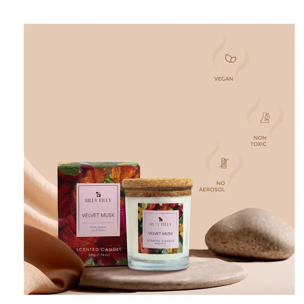2 Wick Glass Mild Scented Candle