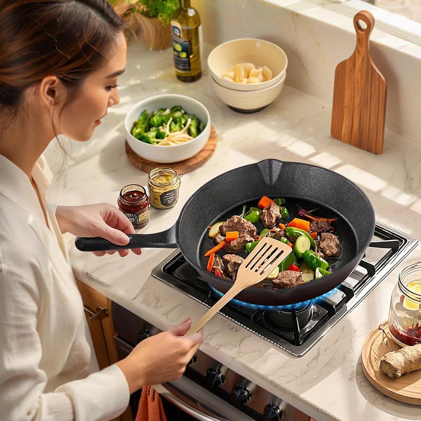 Multi- Size Cast Iron Skillets