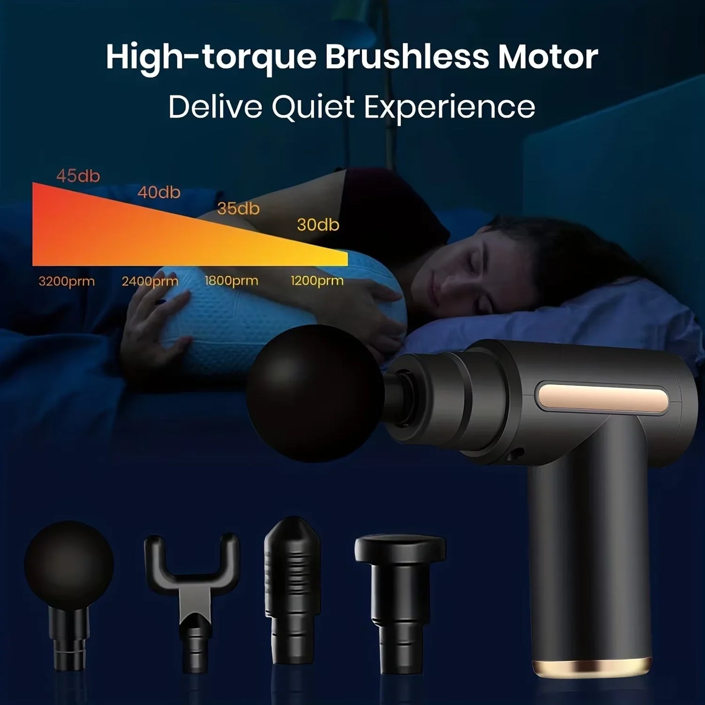 with LED Touch Screen Massager Body Muscle Relaxation Screen 4 Replaceable Massage Heads
Portable Deep Tissue Massage Gun