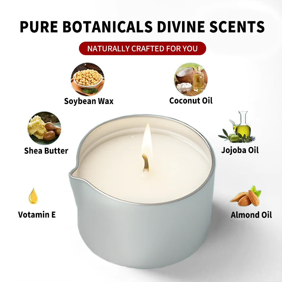3 Pieces Spa Scented Massage Candles