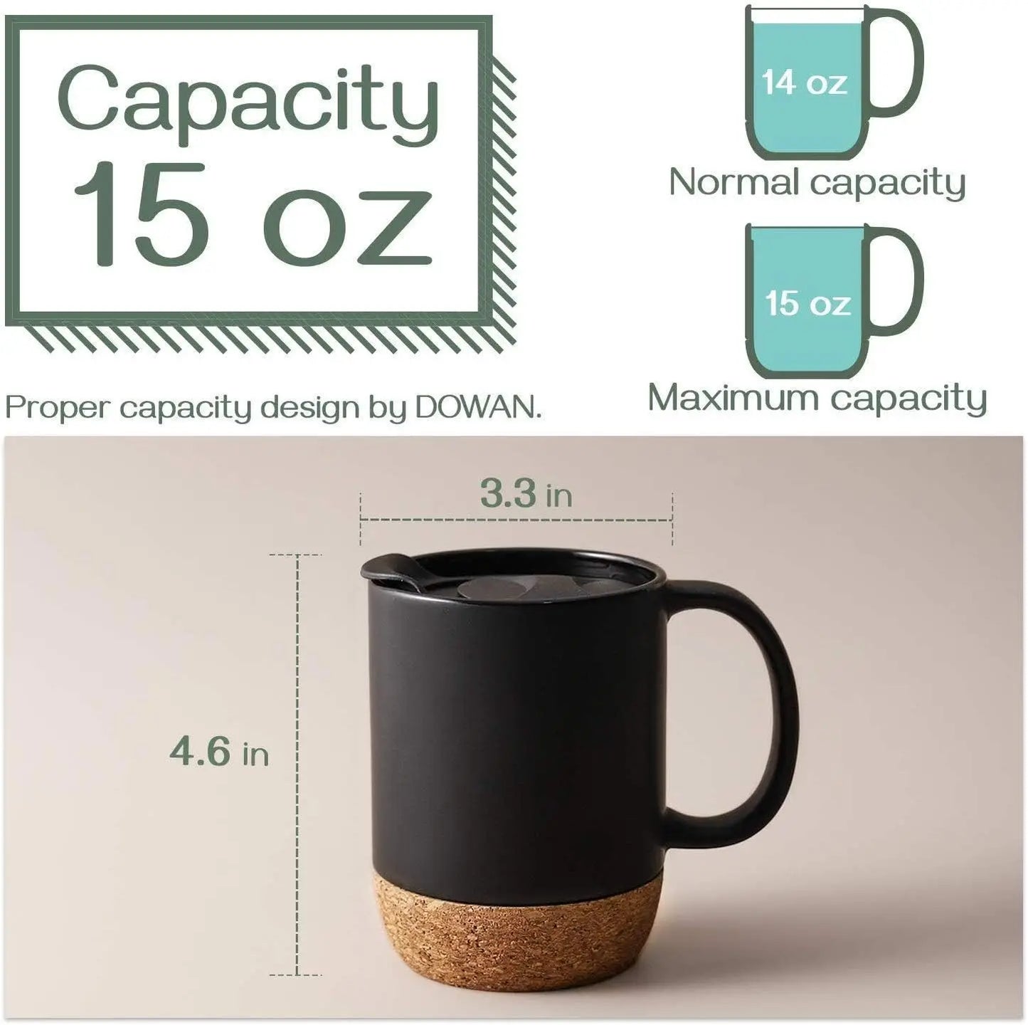 2 Ceramic Coffee Mug Set