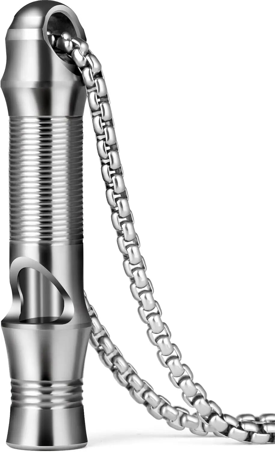 Titanium Emergency Safety Whistle Necklace