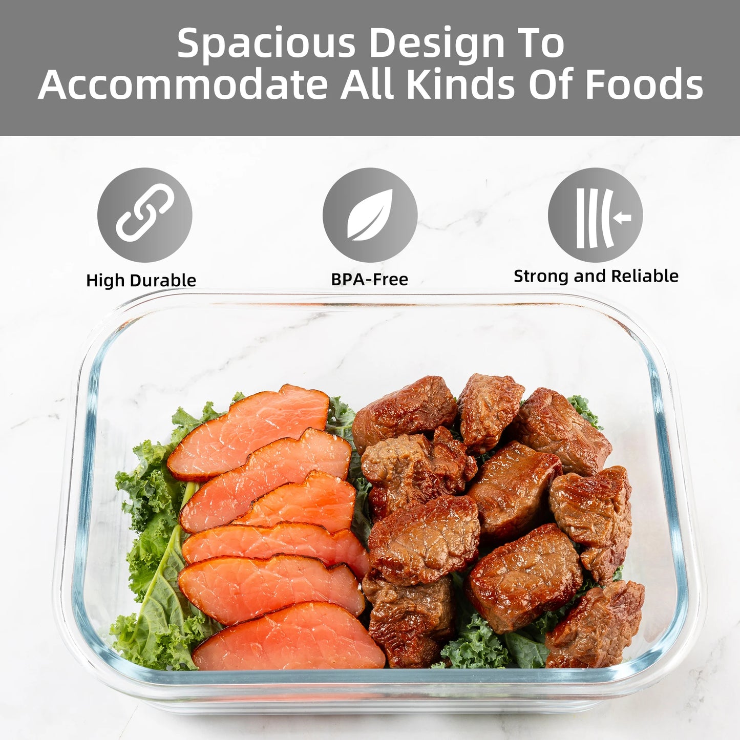 16 Piece Glass Food Container Set