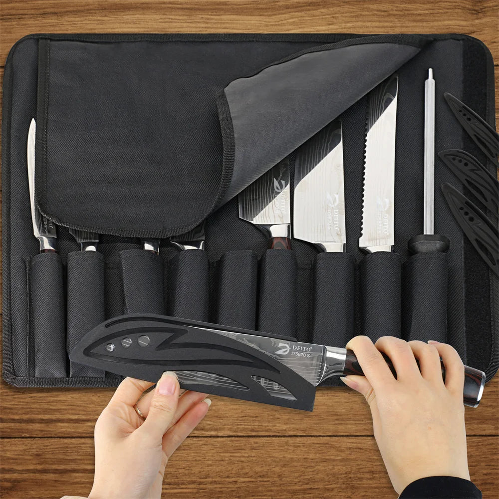 8 pcs Damascus Steel Chef Set