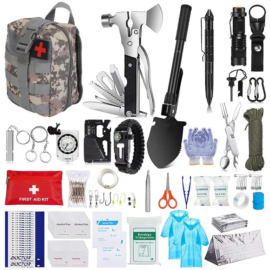 125 Pcs Survival Emergency Hiking Kit
