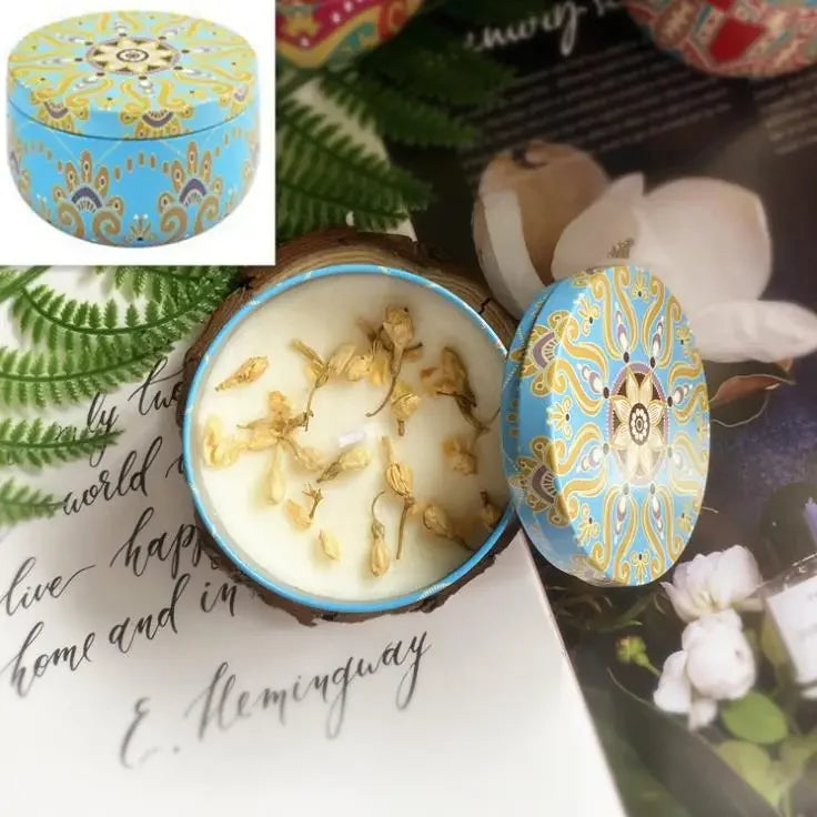 8 Iron Jar Soy Flower Candles