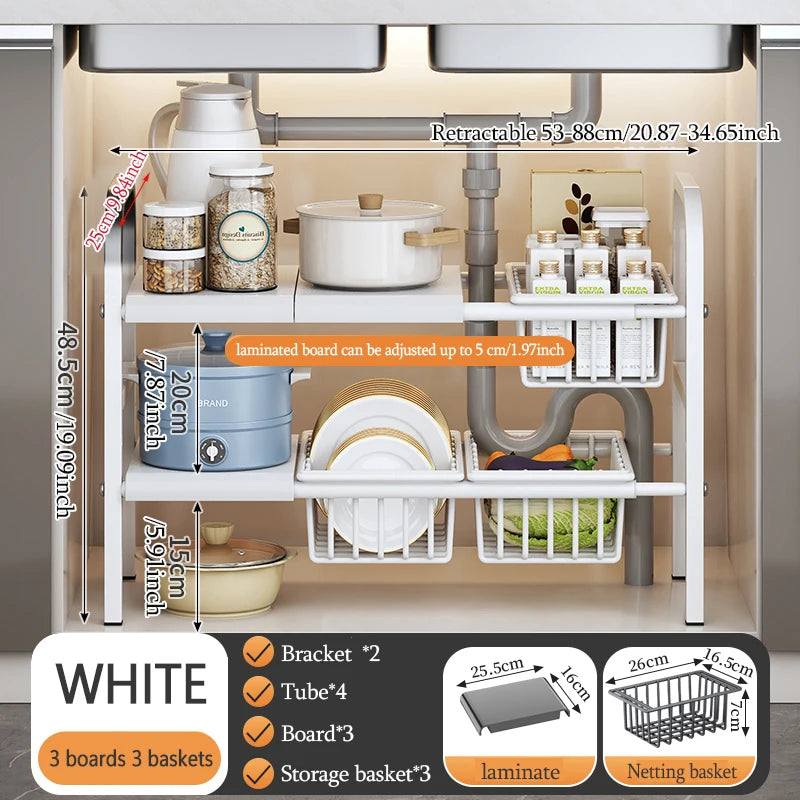 1 Set Cabinet Shelf Organizer