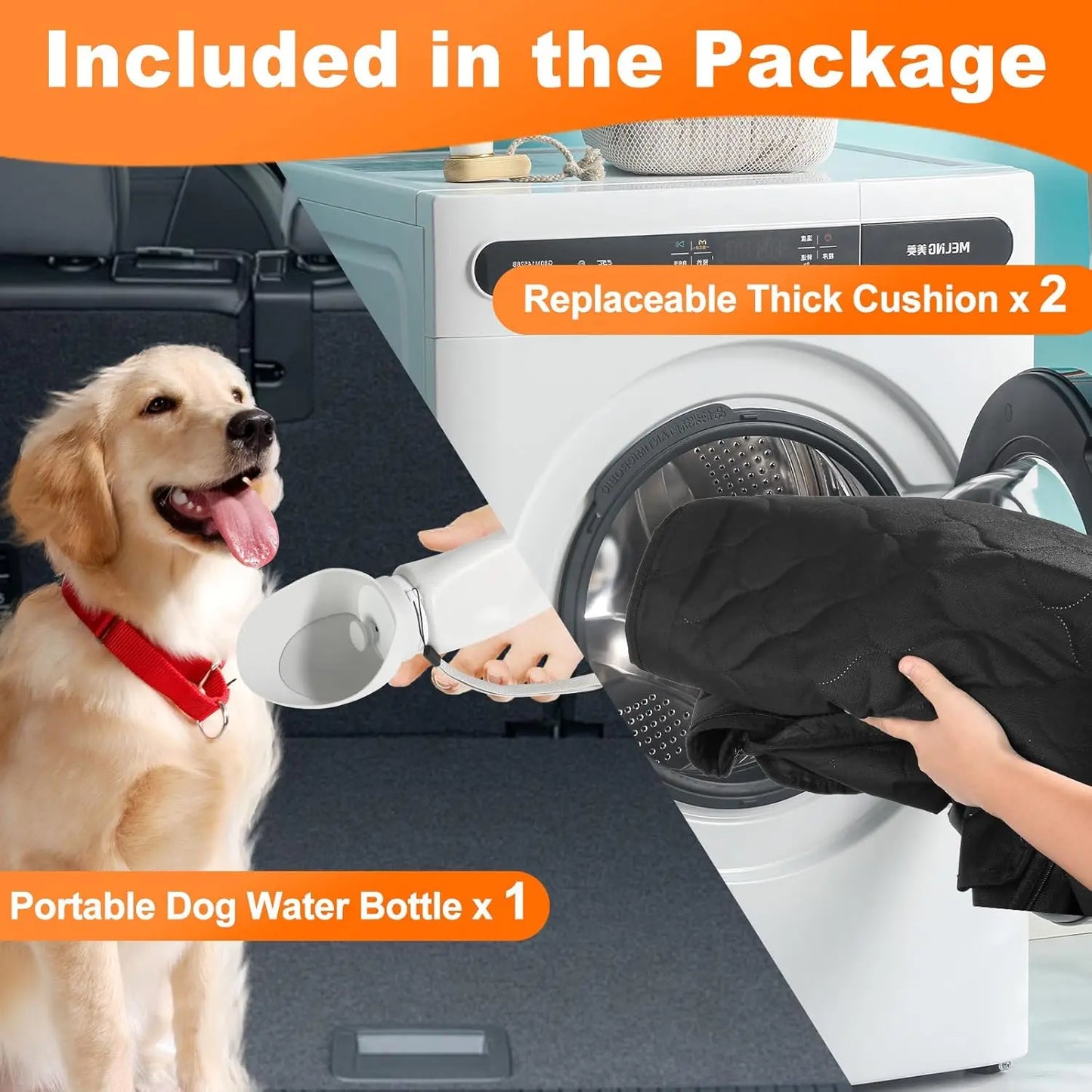 Waterproof Pet Travel Accessories Foldable Dog Car Seat Car Pet Seat Safety Hammock Trunk Mat Car Rear Back Seat Protector
Pet Back Seat Travel Protector