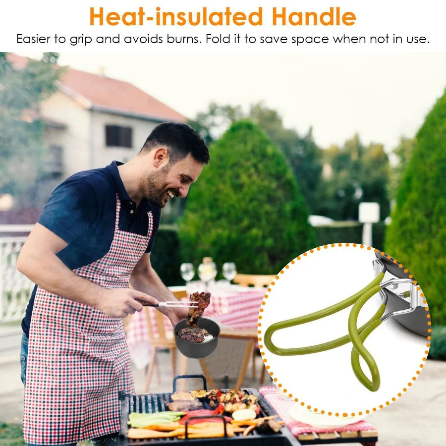 8 Pcs Camping Cookware Set