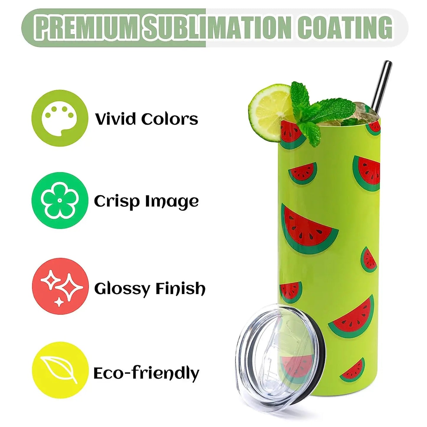 Stainless Sublimation Skinny Straight Tumblers