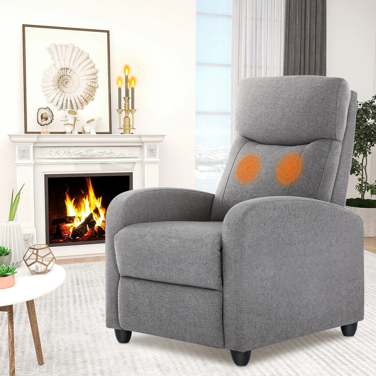 Fabric Massage Support Recliner Chair