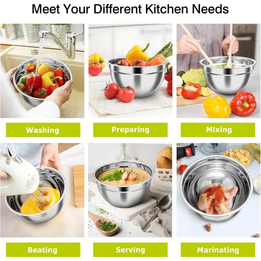 Stainless Steel Nesting Mixing Bowls Set