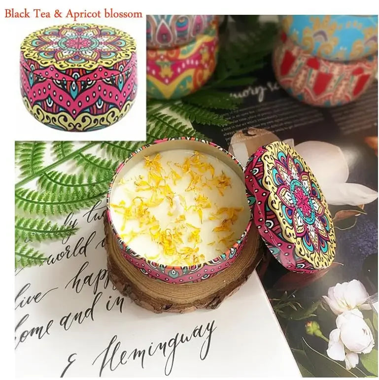 8 Iron Jar Soy Flower Candles