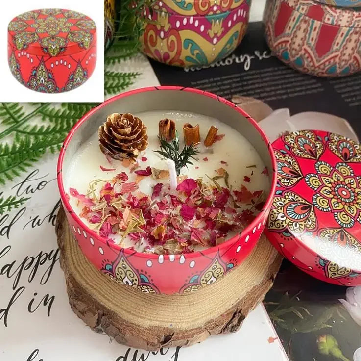 8 Iron Jar Soy Flower Candles