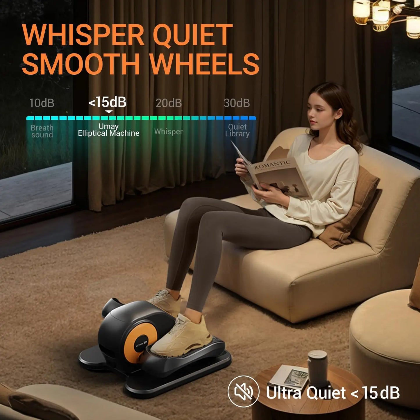 Elliptical Under Desk Compact Training Machine