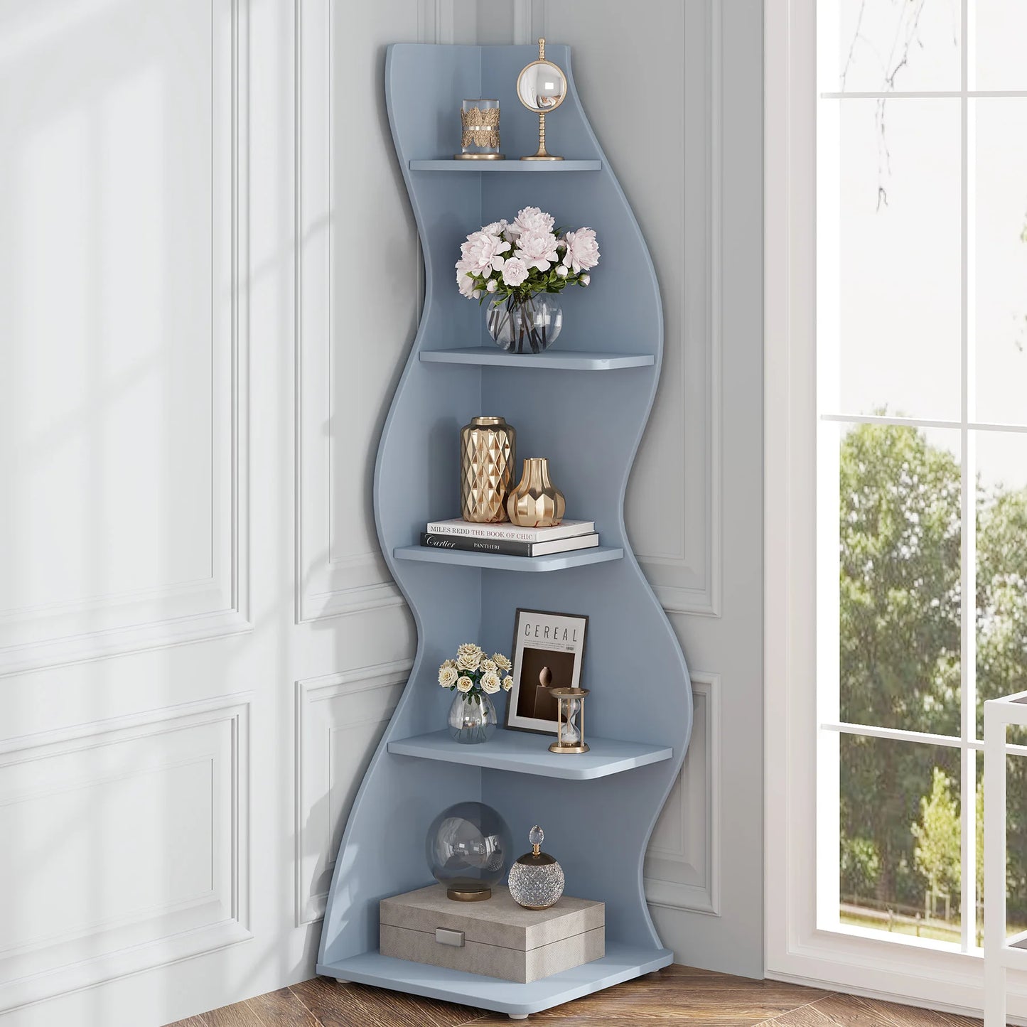 Modern 5 Tier Corner Shelf