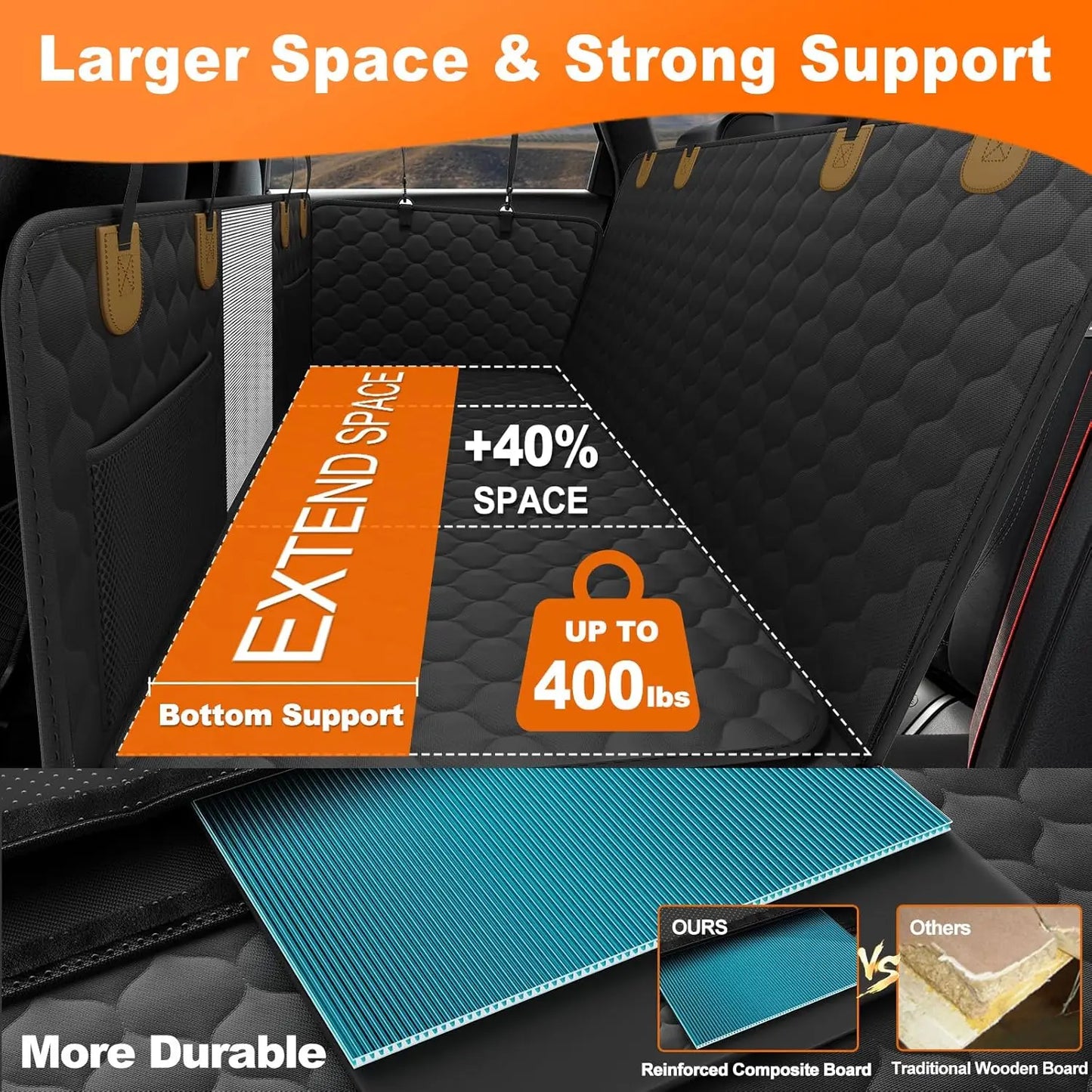 Waterproof Pet Travel Accessories Foldable Dog Car Seat Car Pet Seat Safety Hammock Trunk Mat Car Rear Back Seat Protector
Pet Back Seat Travel Protector