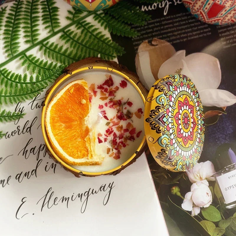 8 Iron Jar Soy Flower Candles