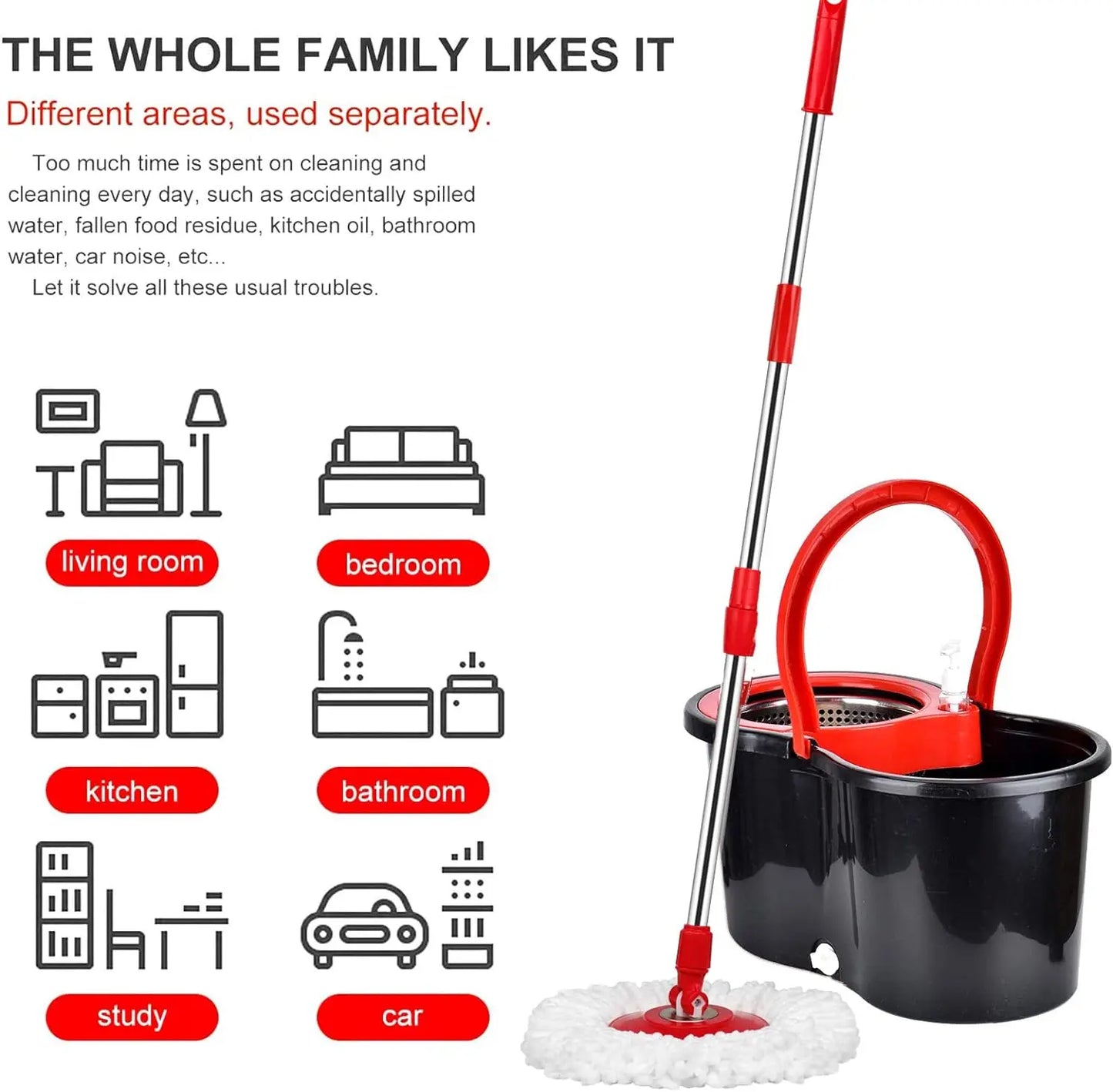Spin Mop Bucket System Set