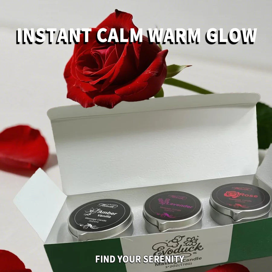 3 Pieces Spa Scented Massage Candles