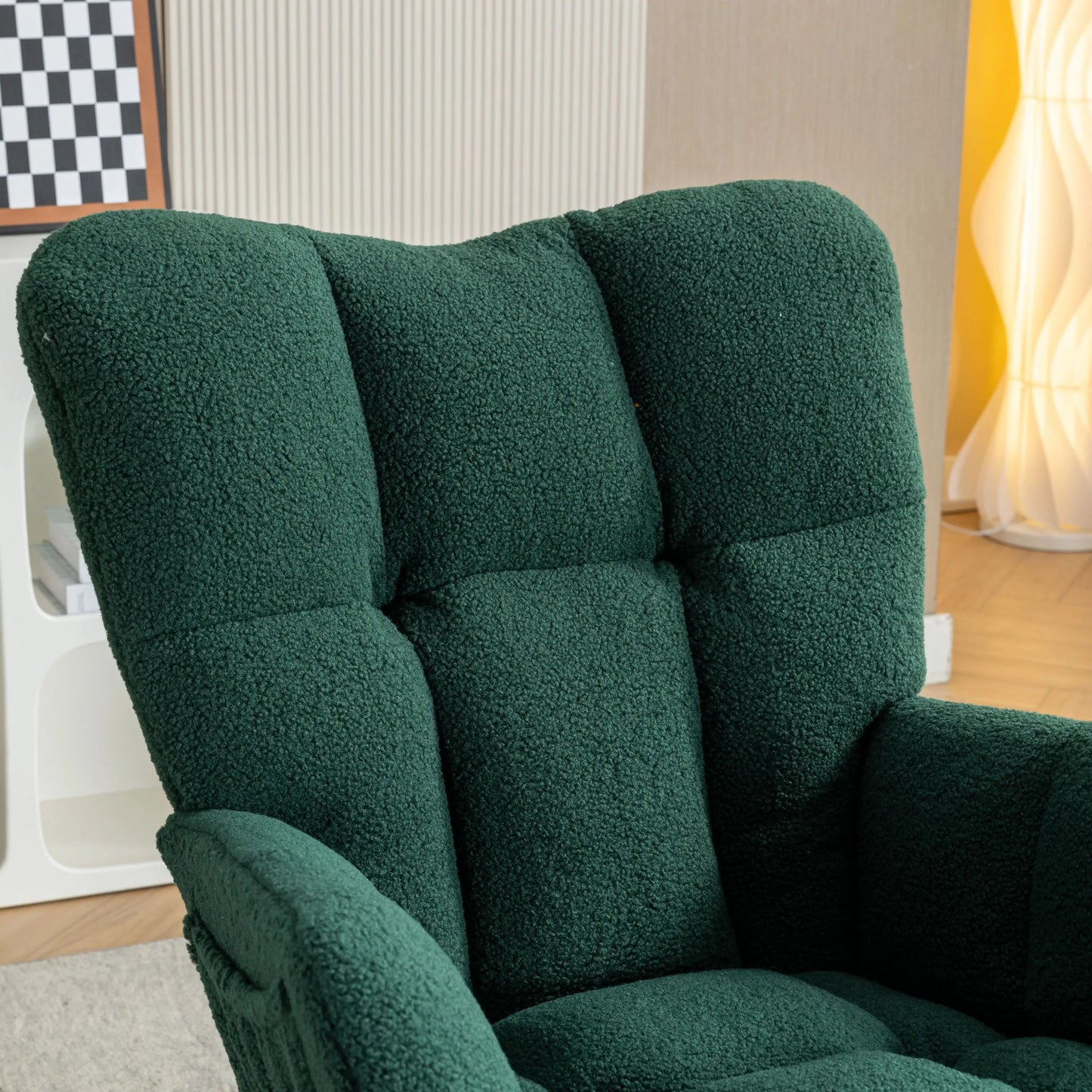 Rocking Chair with Adjustable Footrest