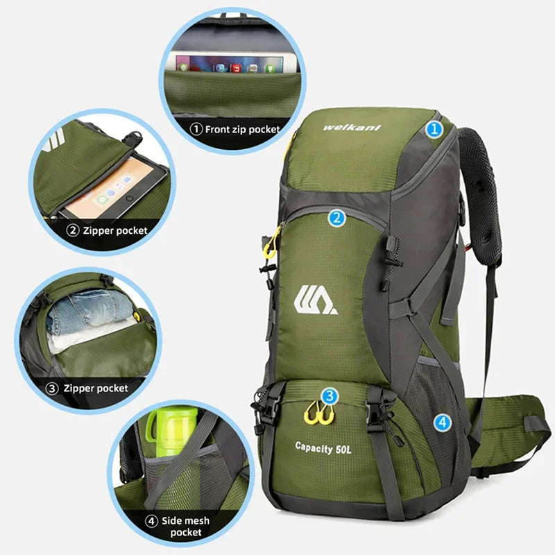 50L Large Men Backpack Bag