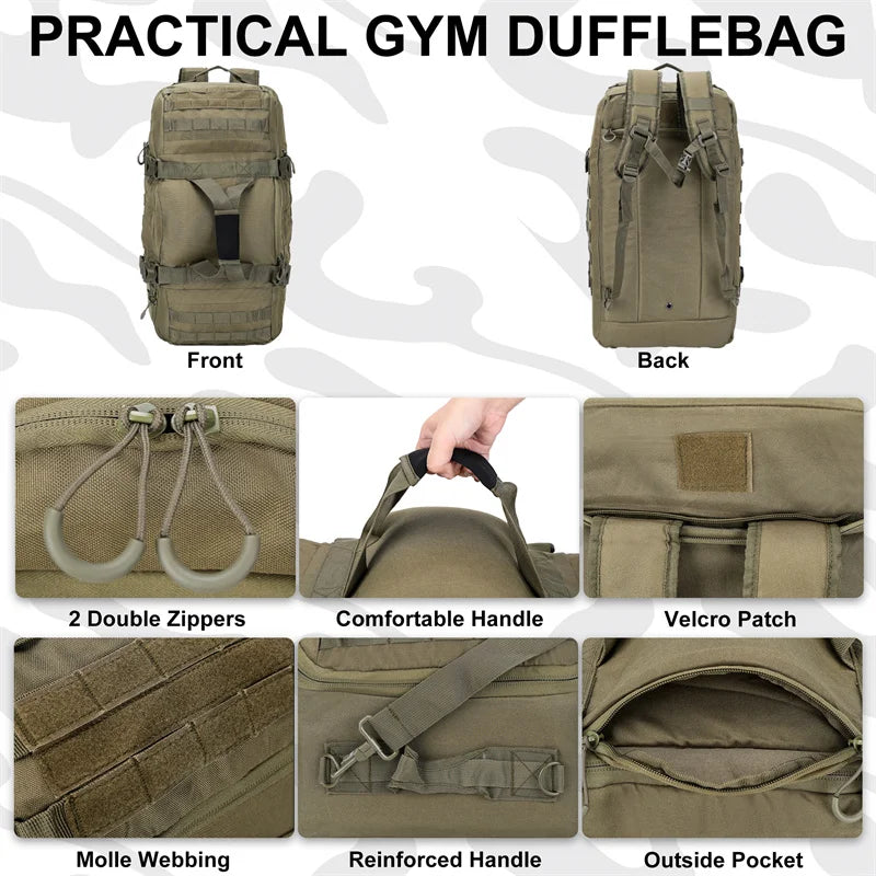 Outdoor Tactical Duffel Backpack Bag