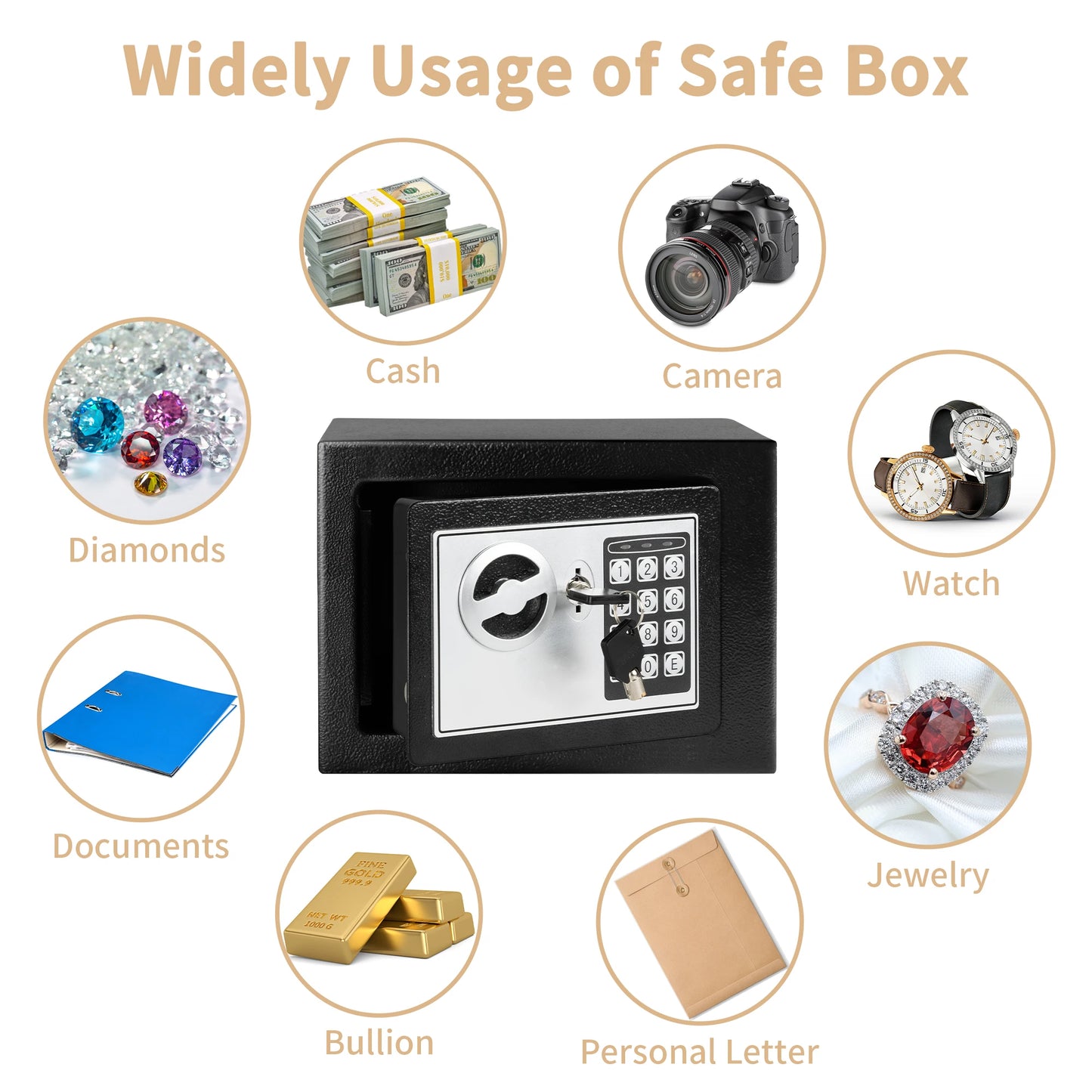 0.2 Cubic Ft. Steel Safe Box