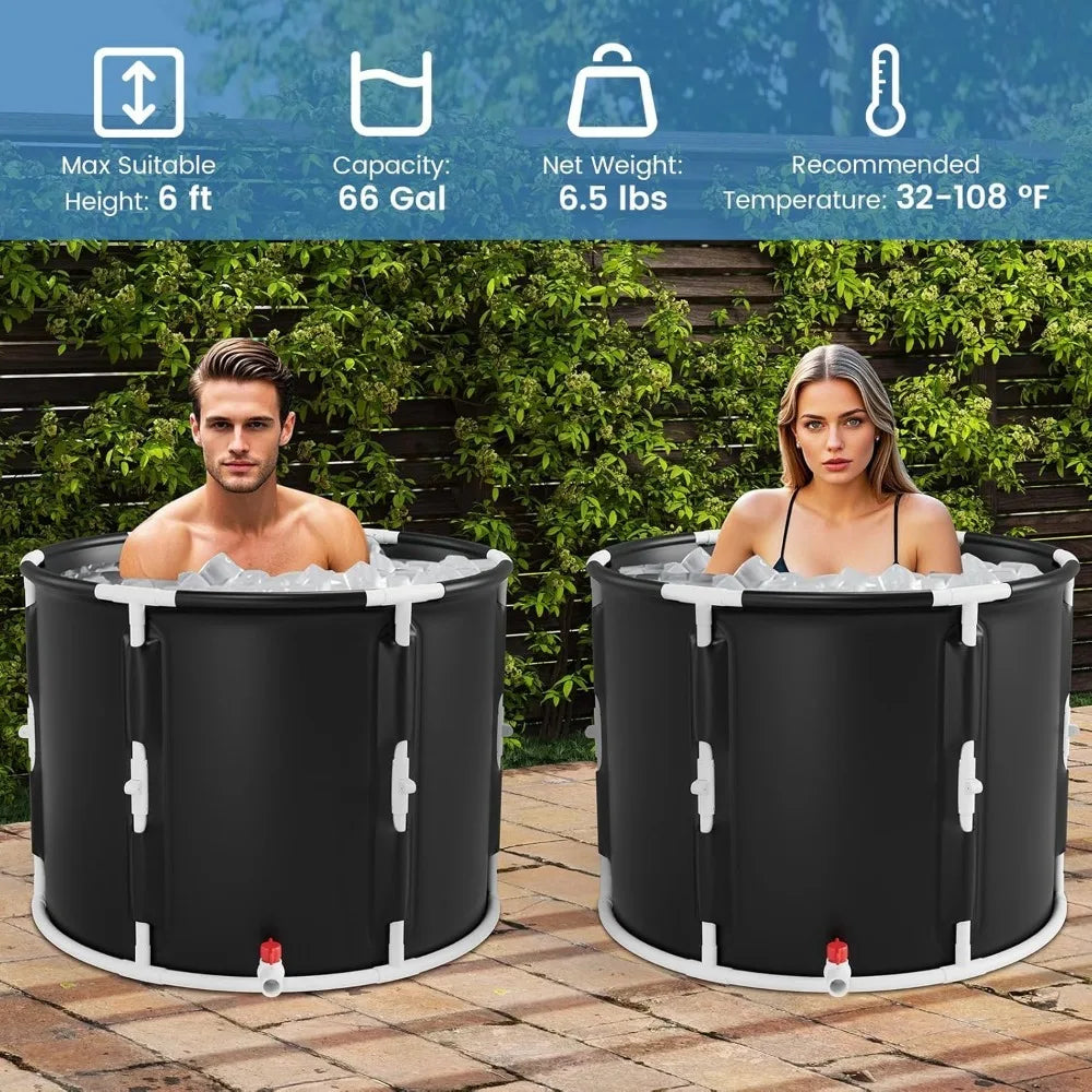 66 Gallon Foldable Cold Plunge Bath