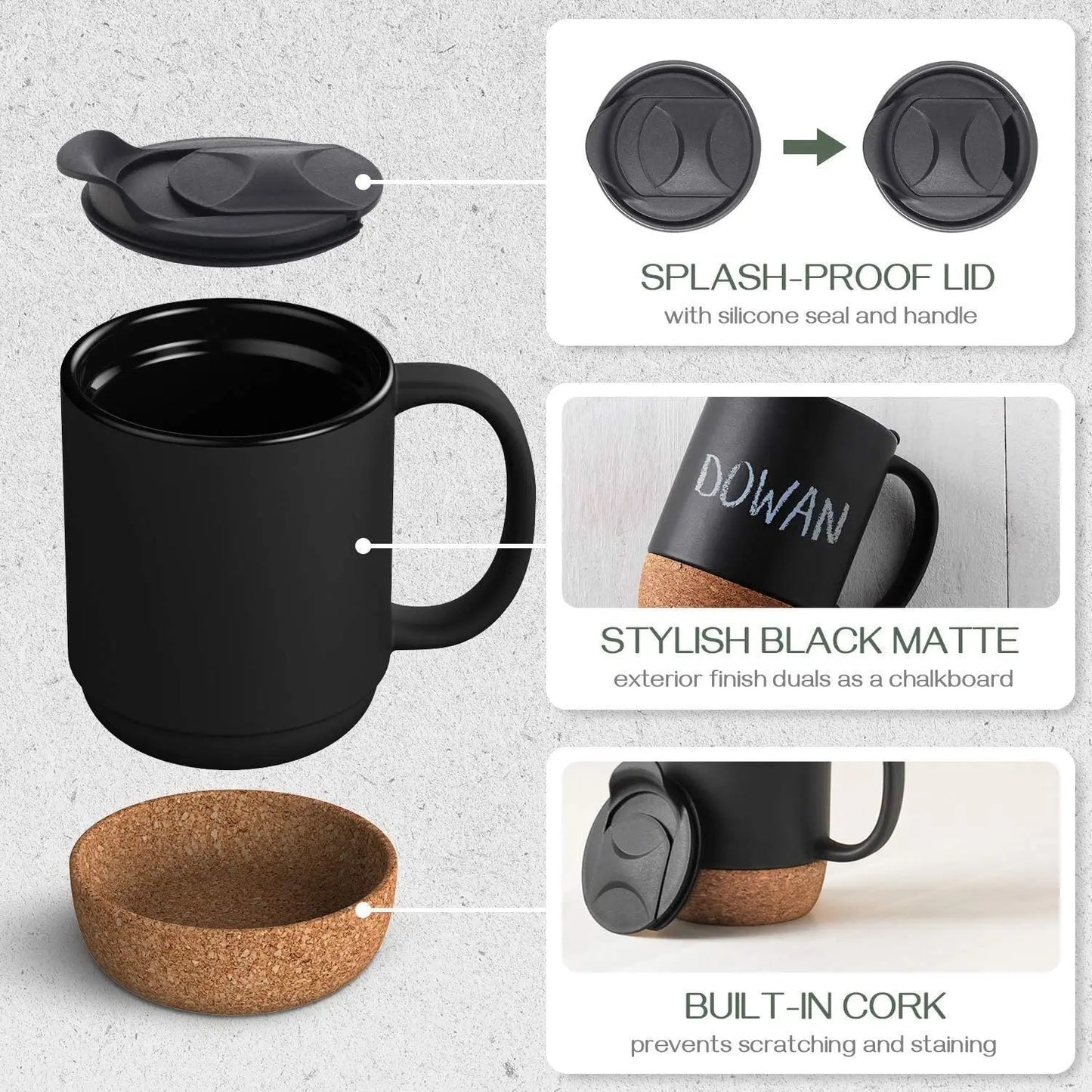 2 Ceramic Coffee Mug Set