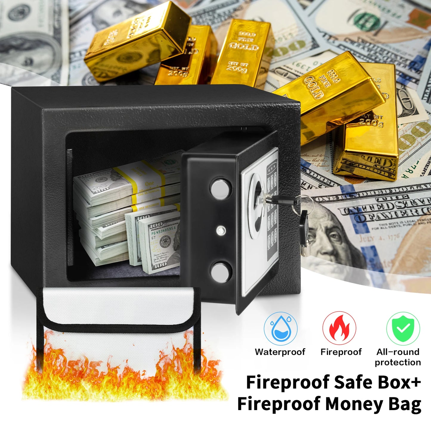 0.2 Cubic Ft. Steel Safe Box