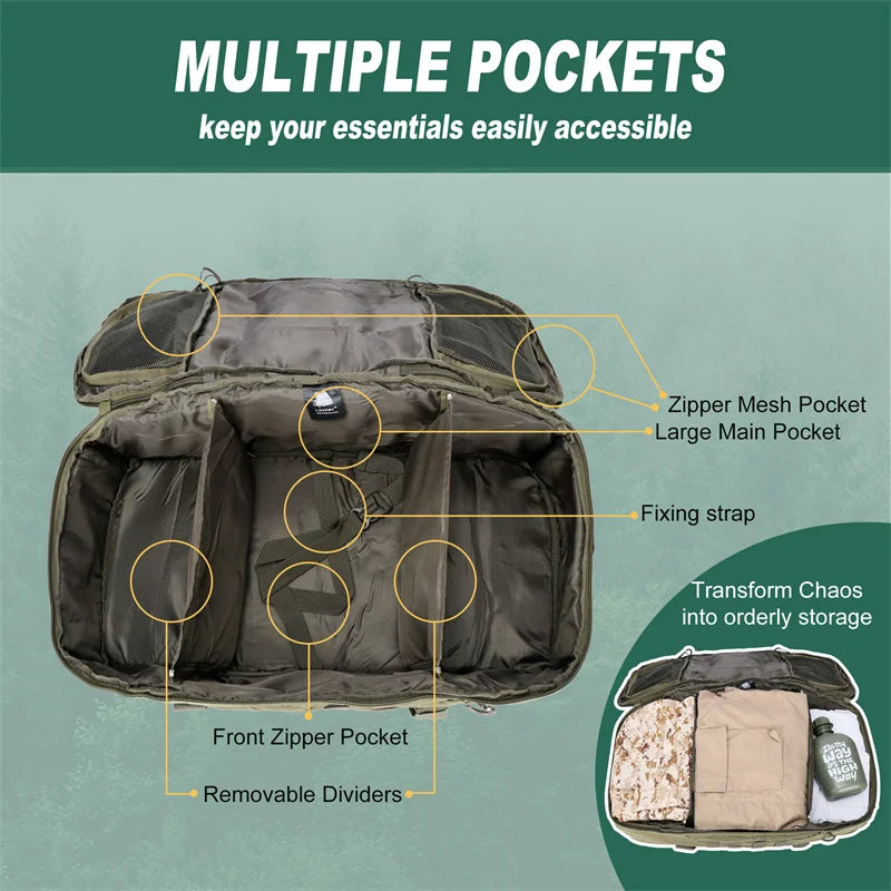 Outdoor Tactical Duffel Backpack Bag