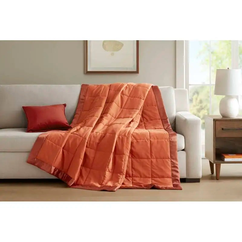 Orange Twin Lightweight Down Blanket
