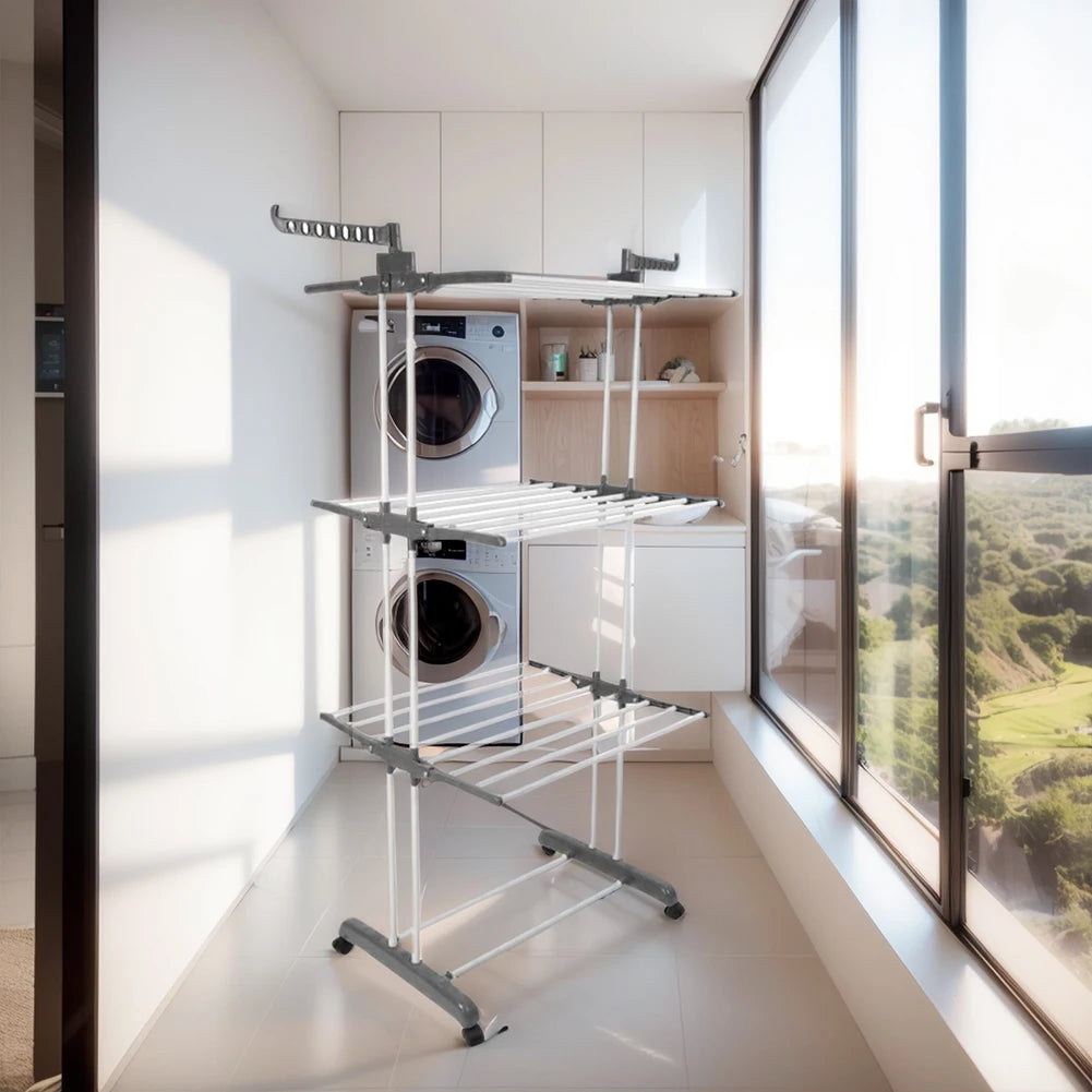 4-Tier Foldable Drying Laundry Rack