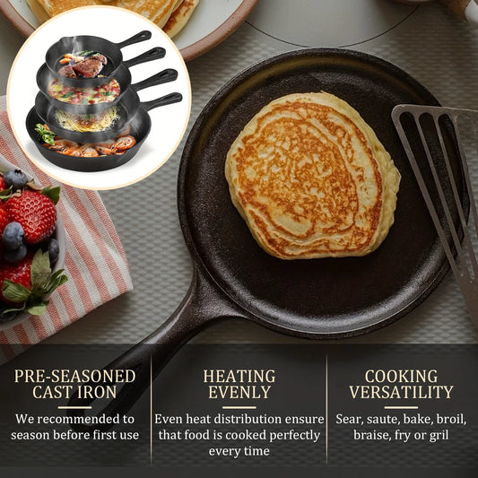 Multi- Size Cast Iron Skillets