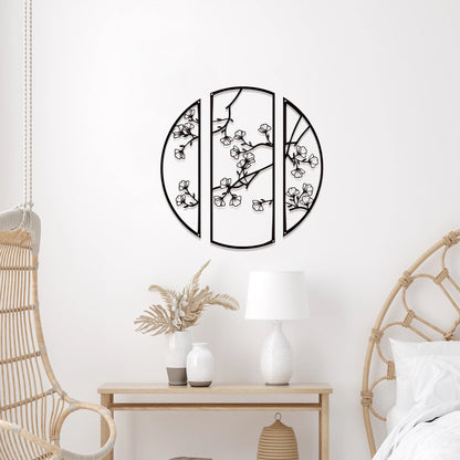Ginkgo Flower Metal Wall Decor