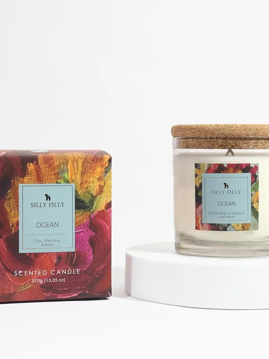 2 Wick Glass Mild Scented Candle
