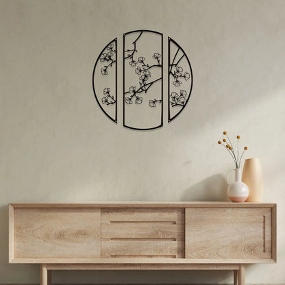 Ginkgo Flower Metal Wall Decor