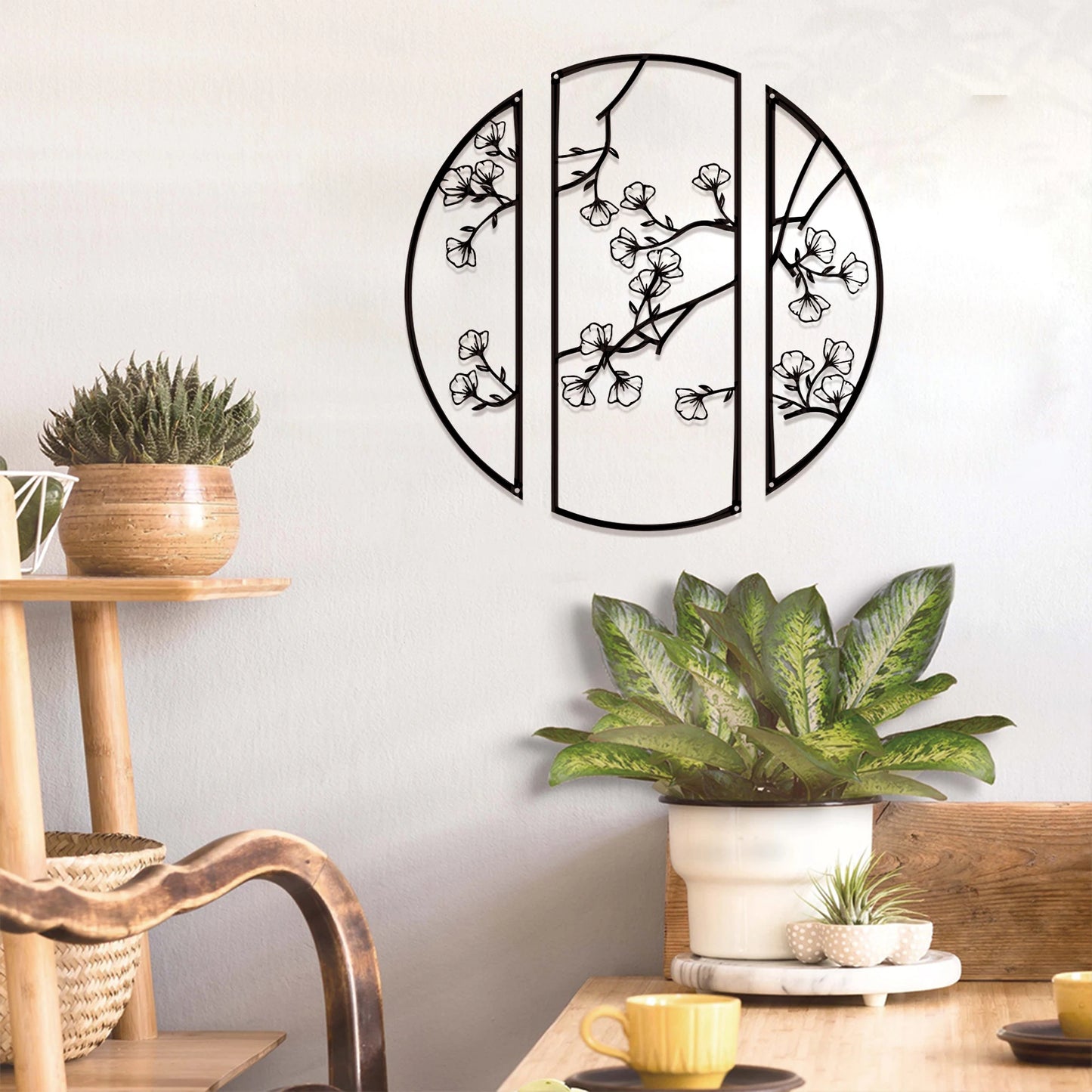 Ginkgo Flower Metal Wall Decor
