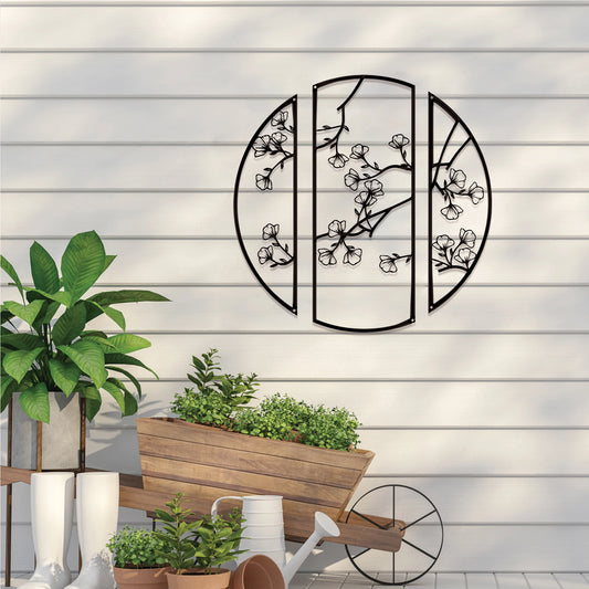Ginkgo Flower Metal Wall Decor