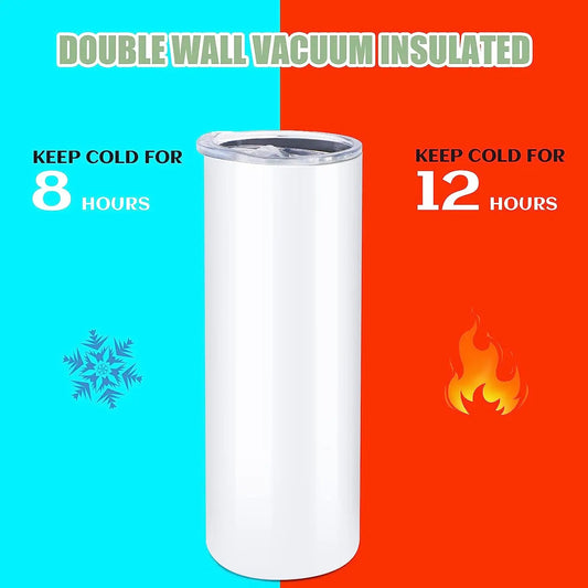 Stainless Sublimation Skinny Straight Tumblers