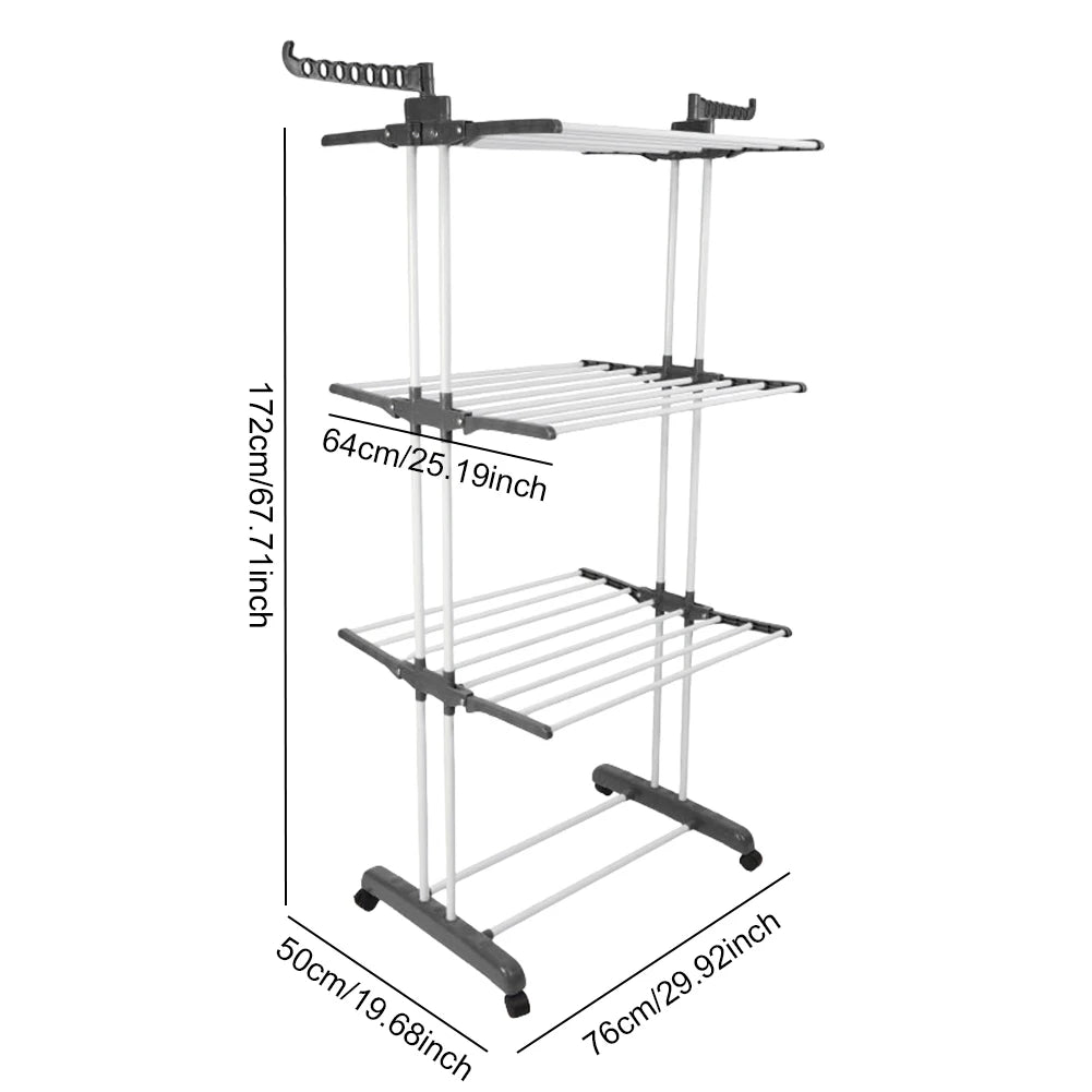 4-Tier Foldable Drying Laundry Rack