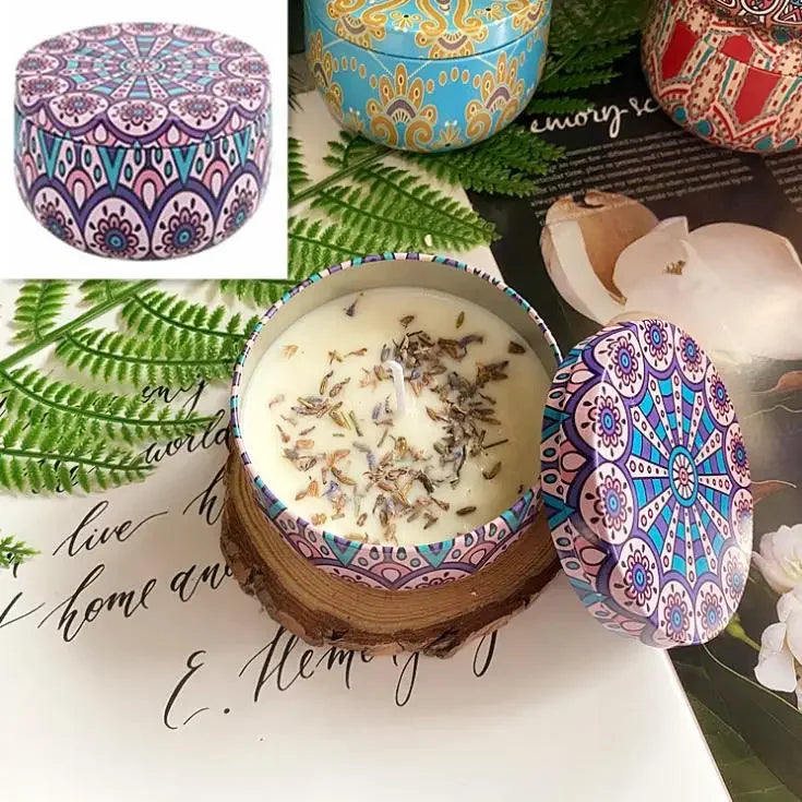 8 Iron Jar Soy Flower Candles