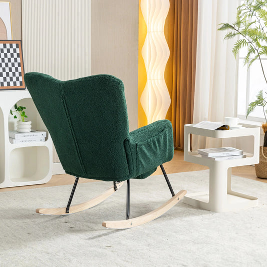Rocking Chair with Adjustable Footrest