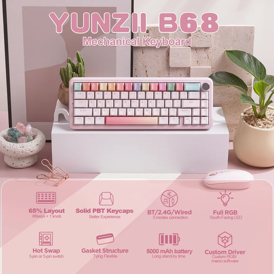 Cute Wireless Mechanical Gaming Keyboard