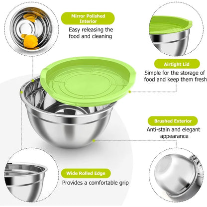 Stainless Steel Nesting Mixing Bowls Set