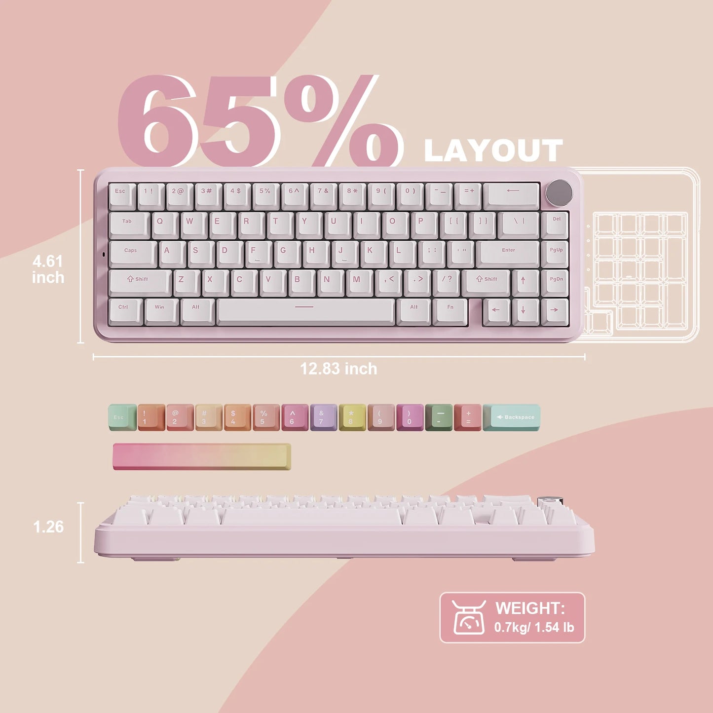 Cute Wireless Mechanical Gaming Keyboard